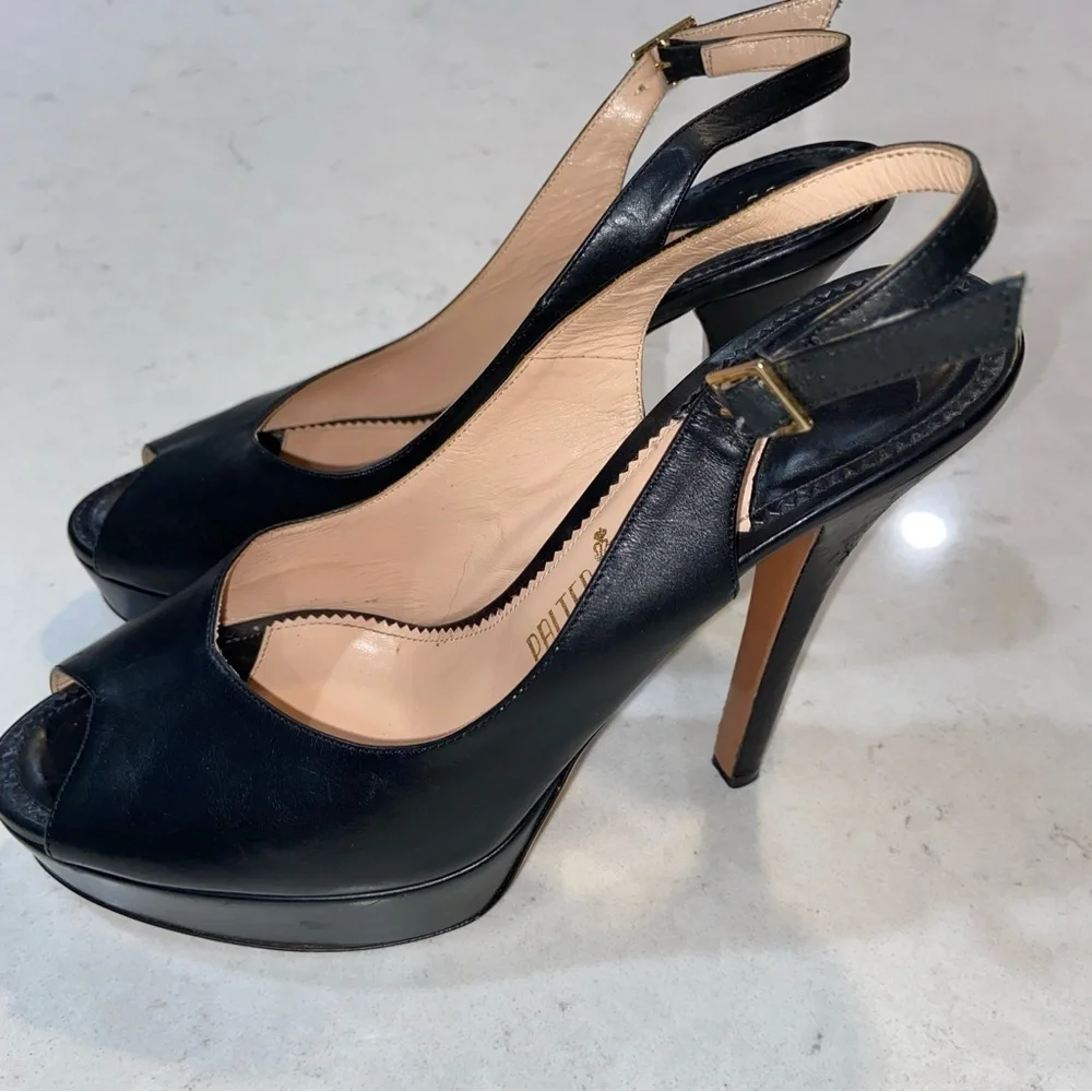 Palter DeLiso black platform heel size 9.5/10 euro 40